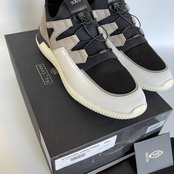 Tod\'s Italy No-code Black &‎ White Active Sport Light 91B Leather Sneakers shoes main image 7